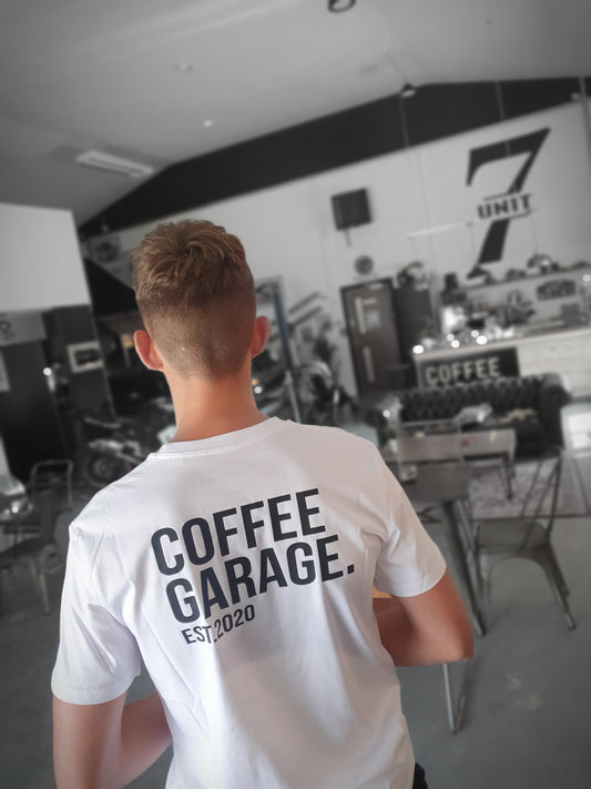 UN1T 7 'COFFEE GARAGE' T Shirt White