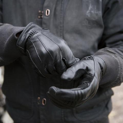 Biltwell Leather Work Gloves Black