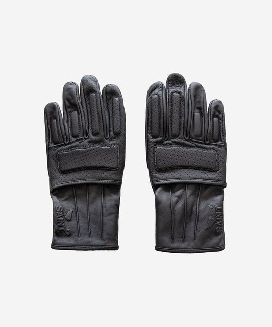 SA1NT Leather Gloves Black