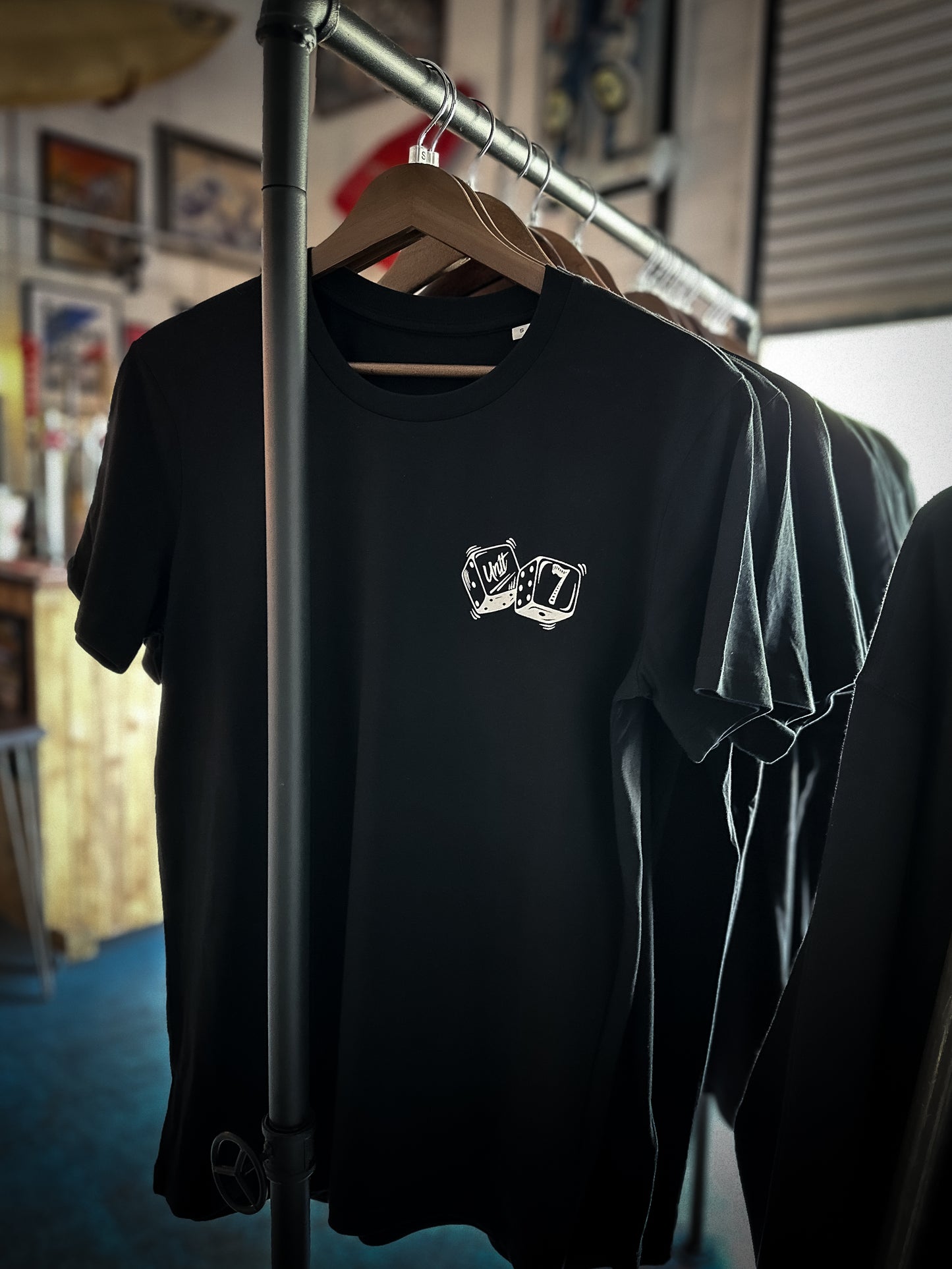 UN1T 7 'DICE' T Shirt Black
