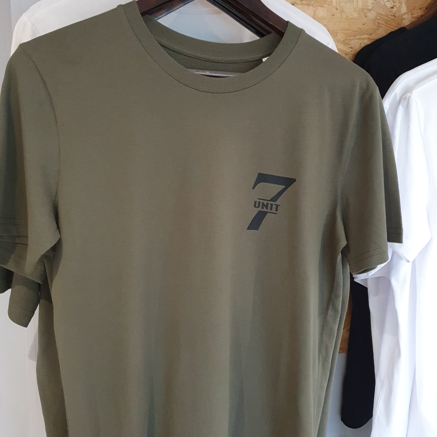 UN1T 7 'Fuelled By Coaltown' T Shirt Khaki