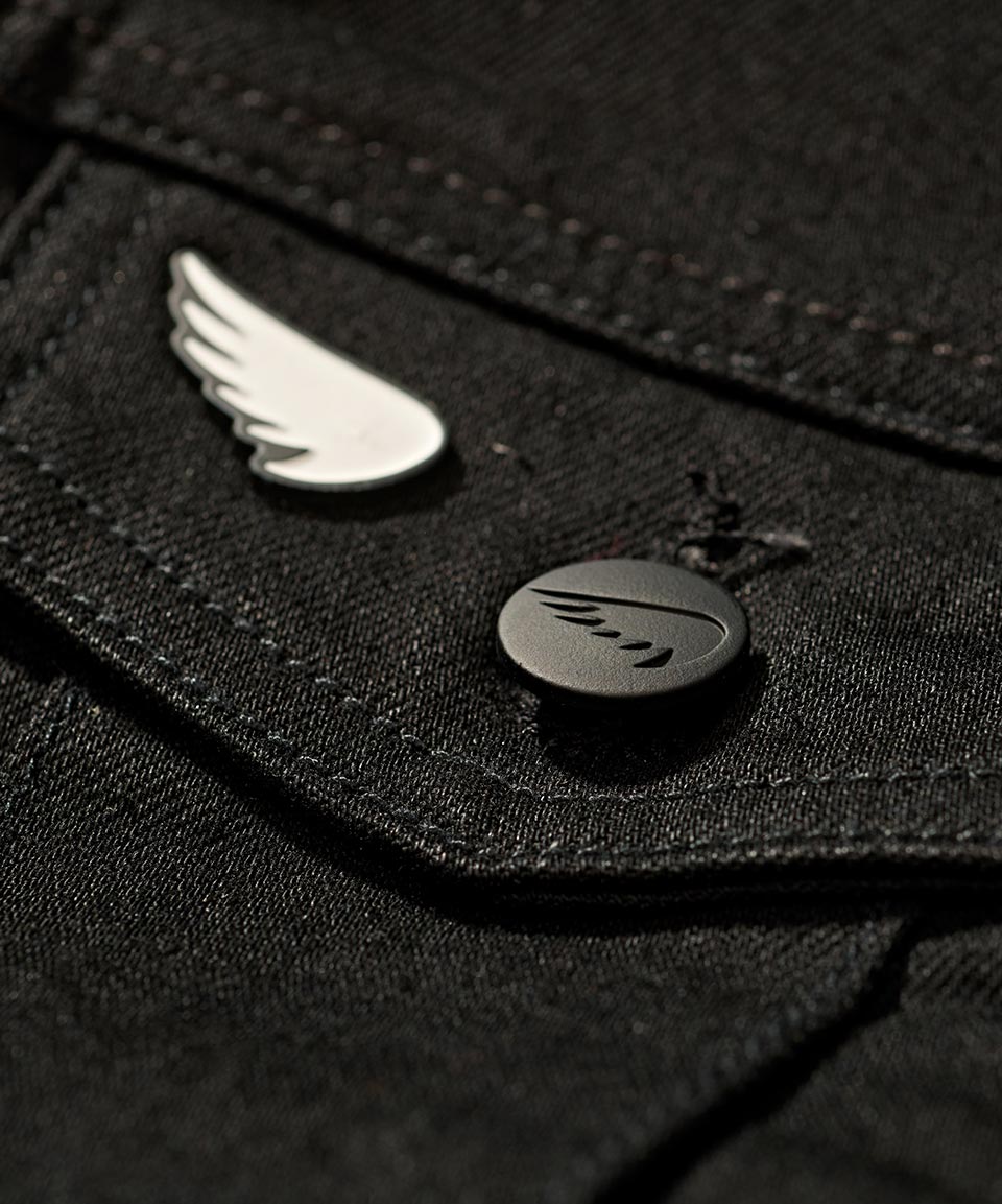 SA1NT Moto Denim Vest Black