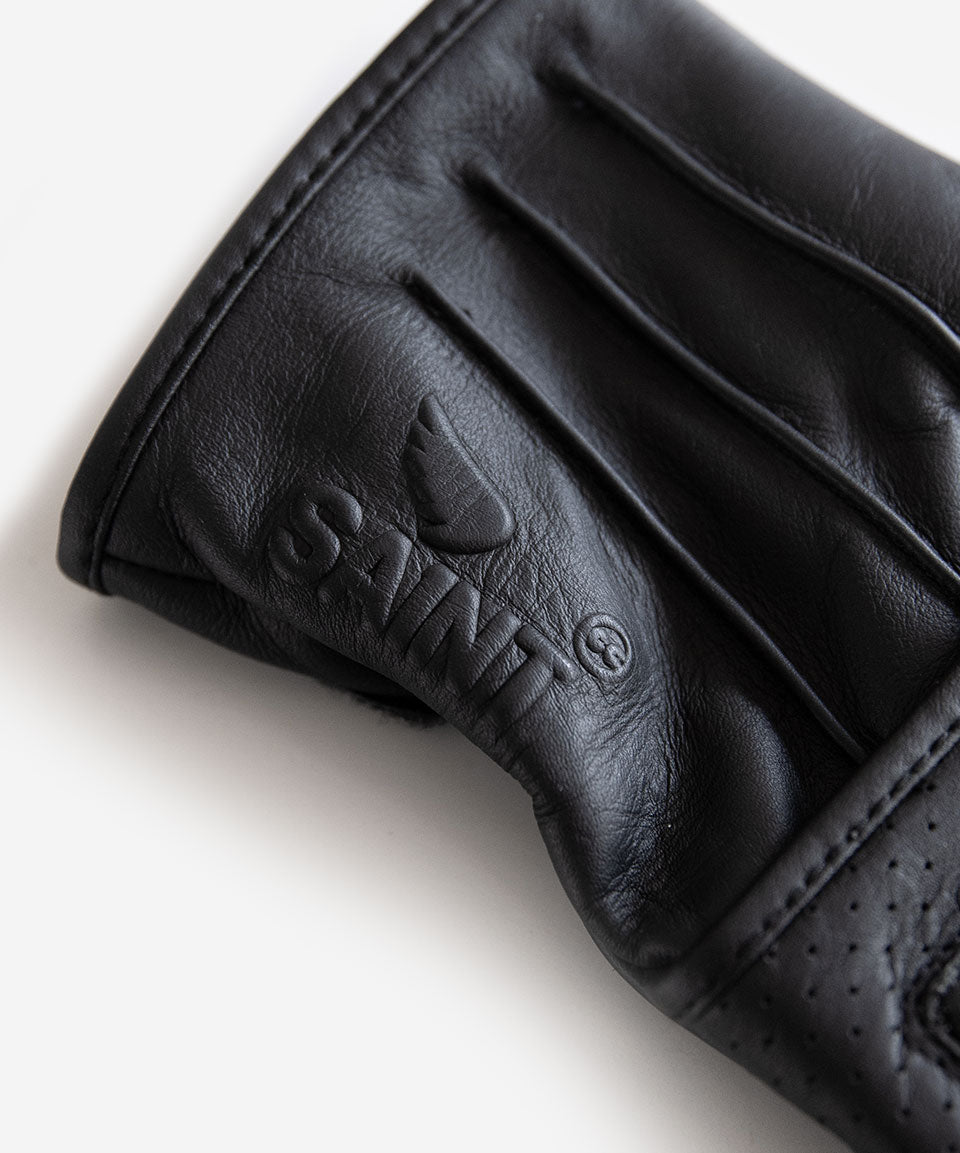 SA1NT Leather Gloves Black